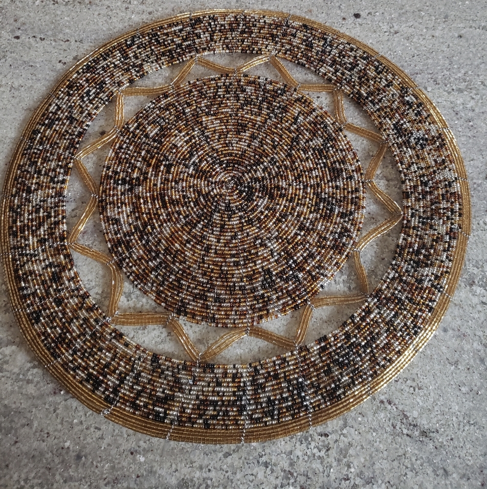Handmade beaded table mats